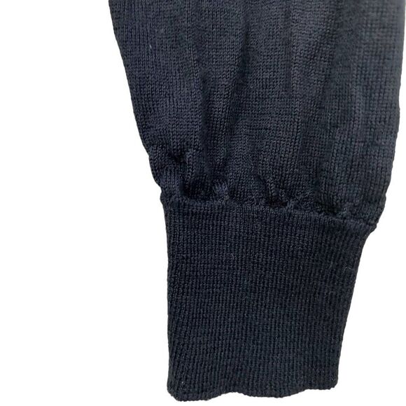 Tory Burch Cardigan Sweater Womens Small Navy Merino Wool Button Up Knitted - Picture 9 of 13